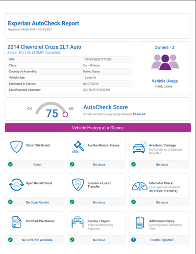 2014 Chevrolet Cruze 2LT