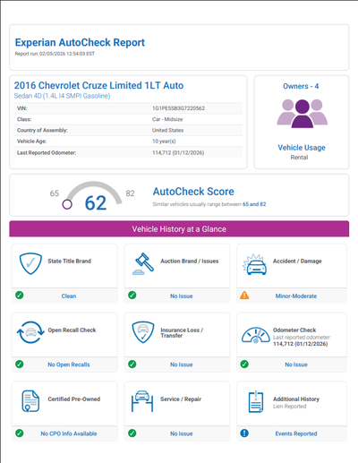 2016 Chevrolet Cruze Limited LT