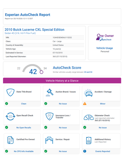 2010 Buick Lucerne CXL Special Edition *Ltd Avail*
