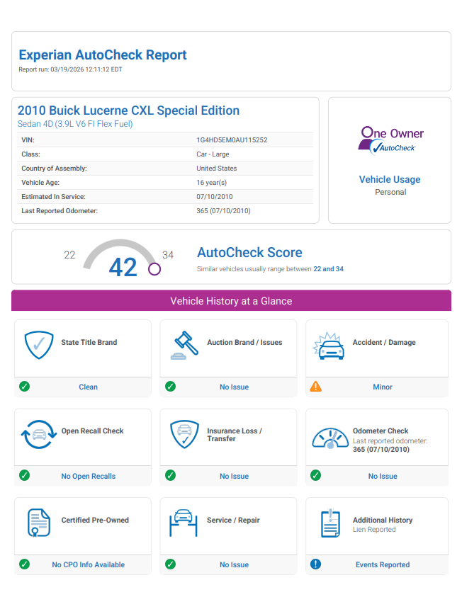 2010 Buick Lucerne CXL Special Edition *Ltd Avail*