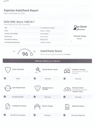 2026 GMC Sierra 1500 SLT