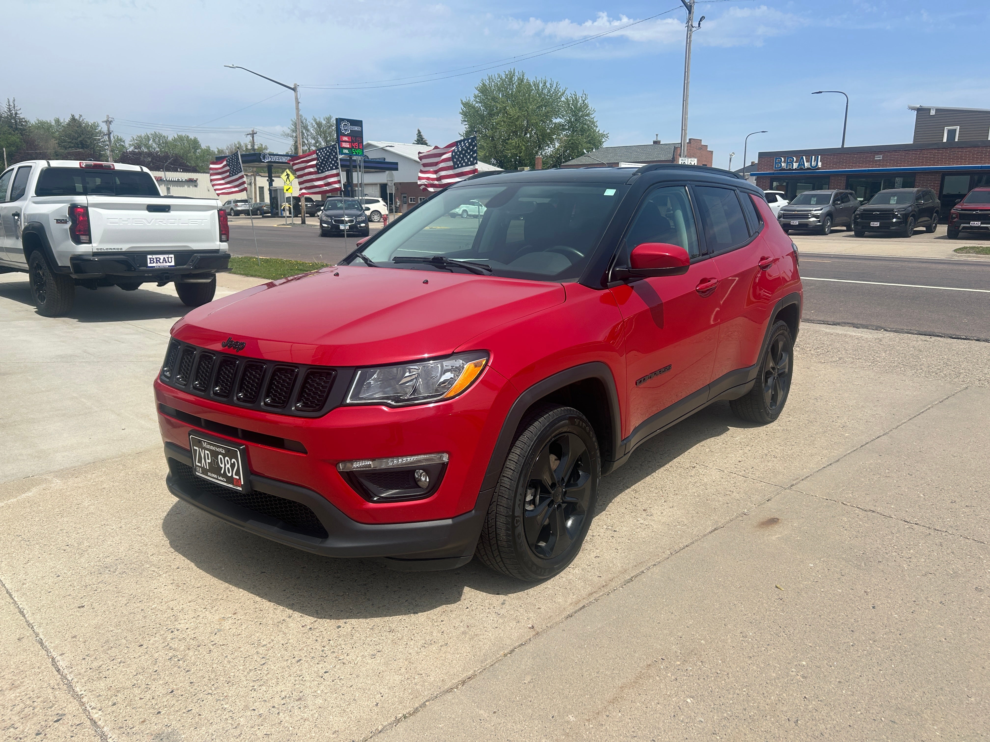 Used 2021 Jeep Compass Altitude with VIN 3C4NJDBB7MT554153 for sale in Arlington, Minnesota