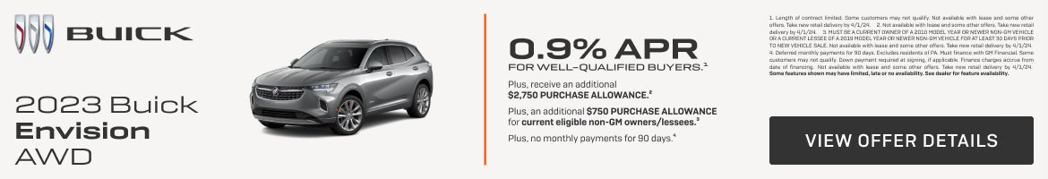 0.9% APR 
FOR WELL-QUALIFIED BUYERS.1

Plus, receive an additional $2,750 PURCHASE ALLOWANCE.2

P...