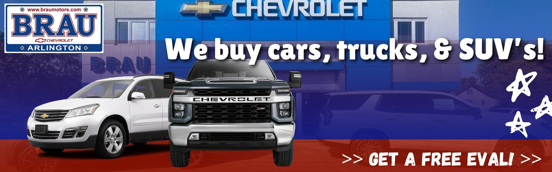 We Buy Cars, Trucks and SUV's - We'd love to evaluate your 