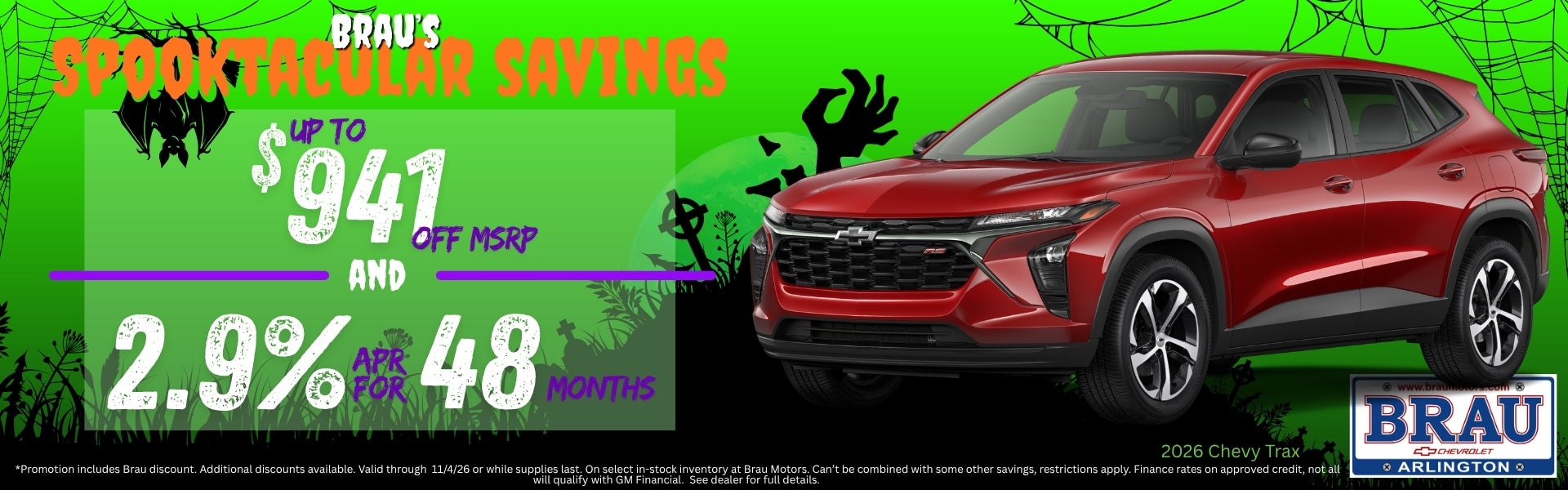 2026 Chevy trax SUV for sale at Brau Motors Arlington