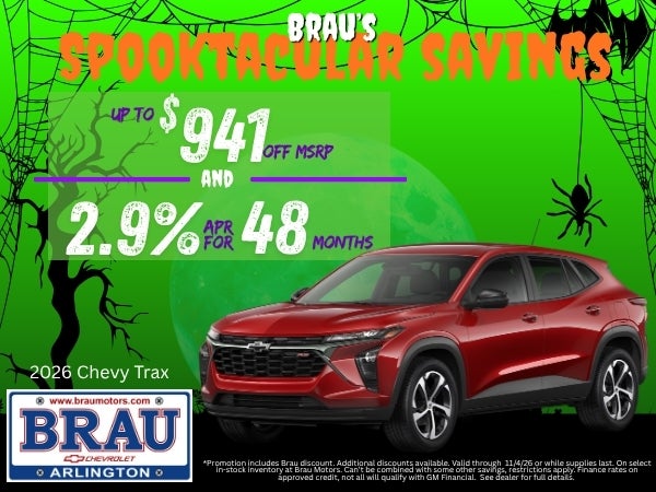 2026 Chevy trax SUV for sale at Brau Motors Arlington
